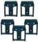 StealthMounts StealthMounts Blue Battery Holders for Makita 40v XGT | Cordless Battery Mount for Makita 40v Power Tools | 5 Pack | Blue Battery Organisers for Makita XGT