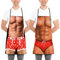 Asgens Lustige Schürzen für Männer und Frauen, Grillschürzen für Küche, Koch, Weihnachten, Geburtstag, Geschenk für Ehemann, Ehefrau, Vater, Mutter, Weiß – Schürzen Vorteilspack 2, Medium