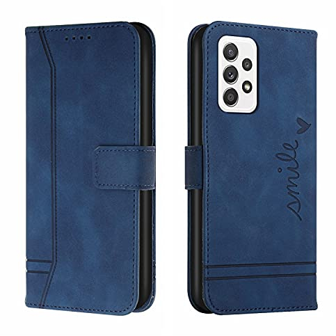 Trugox Handyhülle für Samsung Galaxy A52s 5G / A52 5G Hülle Klappbar Klapphülle mit Kartenfach Handytasche Handy Schutzhülle Tasche Leder Wallet Flip Case Slim Book Cover - Blau
