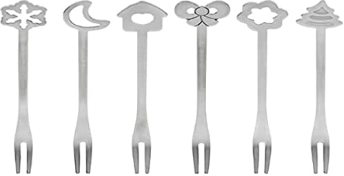 THUN - Set di Forchettine - Linea Regali d'inverno - Idea Regalo Natale 2022 - Acciaio Inossidabile - 11,5 cm