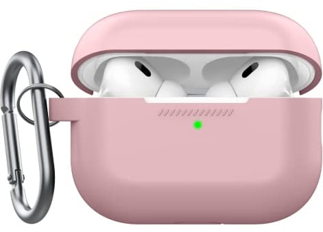 KeyBudz Elevate, Ladecase mit Schlüsselanhänger für Apple AirPods Pro 2. Generation, rosa