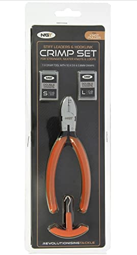 Angling Pursuits NGT Crimp Pliers - Includes Crimp Puller and 10pcs of 0.6mm and 0.8mm Crimps