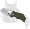 Fox Couteau Black KIT G10 Vert