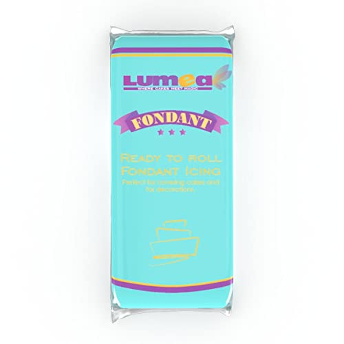 Dekozauber24 Premium Fondant, 1kg, 17 Farben, weich und biegsam, Rollfondant Tortendeko (Himmelblau)