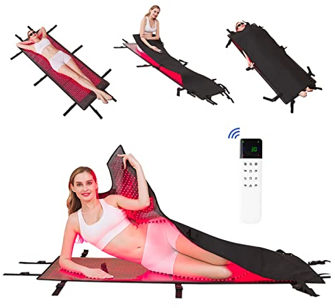 JOBYNA Infrarottherapie & Rotlichttherapie zur Schmerz, 660nm & 850nm LED Red Light Therapy, Rotlichtlampe Infrarotlampe mit Timer, 3 Temperatur Tiefentherapie (2Stück Ganzer Körper)