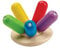 PlanToys Flexi Qualle - Holzspielzeug Baby - Nachhaltiges Holzspielzeug - Babyspielzeug ab 6 Monate - Buntes Motorikspielzeug für Kinder aus Holz