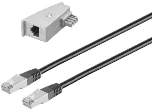 AC-Sat-Corner Anschlusskabel RJ45 Lankabel Routerkabel für FRITZ!Box 7590 Schwarz 10 Meter