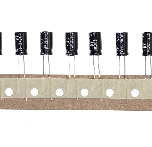 100 Stück 35V 100UF Steckbarer Aluminium-Elektrolytkondensator 6x11 6*11mm