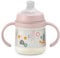 Suavinex, Vaso Aprendizaje Bebé con Boquilla de Silicona y Asas, Biberón con Asas, con Sistema Anticólico, Tapa Protectora, Vaso Antiderrame, 150 ml, para Bébés +6 Meses, Apto Lavavajillas, Rosa