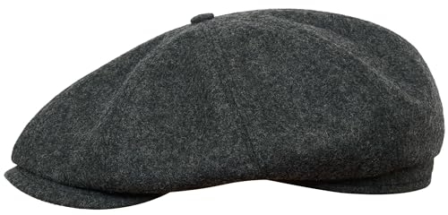 Sterkowski Shelby Schiebermütze Herren | Wolle Schirmmützen Für Herren | Newsboy Cap Herren Schlägermütze Herren Gatsby Cap Herren Shelby Mütze Herren Irische Mütze 59 cm Dunkelgrau