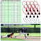 Baseballnetz – 3 m, 4,5 m, 6,2 m, 7,6 m, 9 m, Basketballnetz, perfekt für Baseball, Fußball, Basketball, Lacrosse und mehr – vielseitiges Outdoor- und Indoor-Rücklaufnetz (4,5 x 4,5 m, grün)