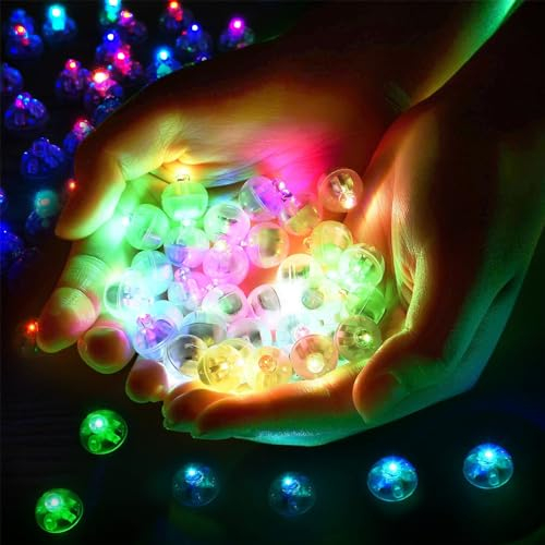 Mini LED Licht 120 Stück , Ballons Lichter, Bunt Led Ballonlichter, Led Bottlelight, Dekorative Mini-Kugelleuchte, led Party luftballon Licht für Girlande, Geburtstag Hochzeit Halloween Dekoration