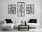VAILLA ® 3er set Blumen Wanddeko, Blume Wanddekoration aus Holz, Wandbilder Home Dekoration, 3D Wall Art, Große Wand Deko, Bilder für Schlafzimmer, Wohnzimmer und Küche (Blumen 10)
