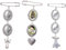 staol Brosche für Frauen, DIY-Brosche, Hochzeit, doppelter Spitzenrahmen, oval, Glas-Cabochon, Fotorahmen mit Anhänger, geeignet für Urlaub, Handwerk, 11.2*5.5cm Inner support 2.5*1.6cm, Metall