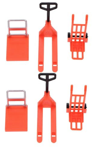 FOYTOKI 1ensemble Mini Chariot De Construction Jouet Modèle De Transpalette Miniature pour Décoration De Maison De Poupée De Chariot Camion Jouet Éducatif pour Garçon Fille
