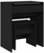 vidaXL Schminktisch, Frisiertisch mit Hocker Spiegel, Kosmetiktisch mit Stauraum, Frisierkommode für Schlafzimmer, Modern, Schwarz