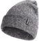 Zylioo XS/S/M/XL/XXL/3XL Gorro de punto para cabeza grande, gorro de invierno con paraguas, de gran tamaño de invierno cálido de punto con puños, Gris mezclado, M-XL