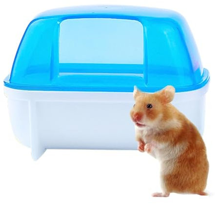 Gihioue Baignoire amovible pour hamster - Baignoire amovible pour hamster et chat - Robuste - Pour hamster nain, souris, chinchilla