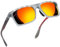 Joopin Klassische Rechteckige Sonnenbrille Herren Orange Rot Unisex Polarisierte Sonnenbrille Damen Verspiegelt UV400 Retro zum Fahren Wandern Reisen (Spiegele Orange)