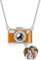 Zhongzhi Collana personalizzata con fotocamera di proiezione fotografica, collana con immagine all'interno, regalo per donne, mamma, fidanzata, moglie (argento)