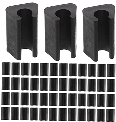 HOMSFOU 100 Pièces Protection Pied de Chaise Plastique Noir pour Grille de Lavabo Patins Antidérapants pour Meubles Accessoires de Sol pour Éviter Les Rayures et