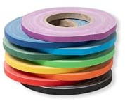 Modulor Gewebeband-Set Gaffa, 9 Rollen, 5 mm x 12,5 m, Rainbow-Farben | PE-beschichtetes Gewebe mit stark haftendem Kautschuk-Klebstoff; Rainbowfarben für Markierung, Bühne, Atelier und Werkstatt
