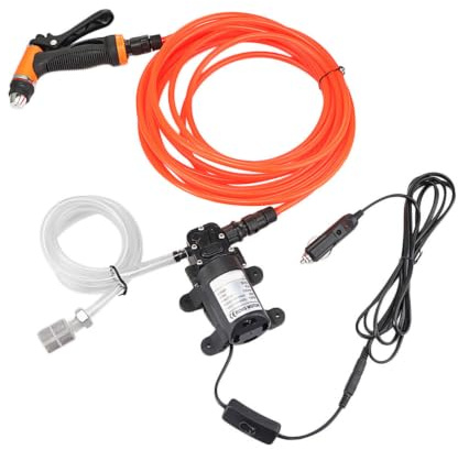 MOBUTOFU Portable High Pressure Water Pump Kit 12v Self-Priming Powerful Sprayer with Plastic and Stainless Steel for Car and Walls in Daily Life