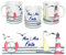Kinderlampenland Namens-Tasse Moin Moin personalisiertes Geschenk Kaffeebecher Maritim Segelschiff Leuchtturm