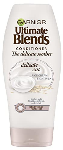 Garnier Ultimate Blends Conditioner | Delicate Oat With Rice Cream & Oat Milk Soothing for Sensitive Scalp & Fragile Hair | 360 ml | Pack of 6