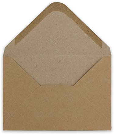 100 DIN B6 Briefumschläge aus Kraft-Papier Vintage Braun Recycling 17,8 x 12,5 cm 120 g/m² Nassklebung Post-Umschläge ohne Fenster ideal für Weihnachten Grußkarten Einladungen von Ihrem Glüxx-Agent