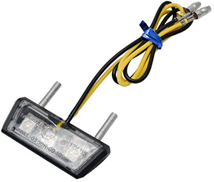 MASO Motorbike License Plate Light Motorcycle 3LED Mini Number License Plate Lamps Tail Light(Blue)