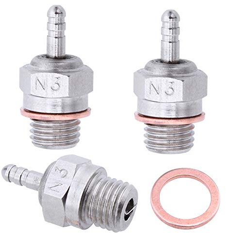 HobbyPark 70117 Hot Glow Plugs No.3 N3 Super Duty Spark Engine Parts Replace OS 8 for Traxxas Redcat RC Nitro Car Truck Buggy (Pack of 3)
