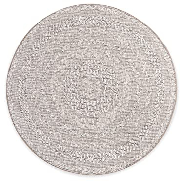 In- und Outdoor-Teppich Outward Circles Beige - 120x120cm für Innen und Außen