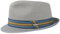 Stetson Chapeau en Paille Romaro Toyo Femme/Homme - Traveller d'été de Plage avec Ruban Gros Grain Printemps-été - L (58-59 cm) Gris