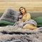 Webpelzdecke 150 x 200 cm aus extra warmen und weichen PV Fleece extra 100% (Stadtgrau)