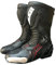 BSTL Stivali da Moto da Donna, Motociclette Impermeabili in Pelle Scarpe da Corsa da Moto da Uomo Stivali Lunghi da Motociclista per Moto da Cross Fuoristrada,Blackwhite-40