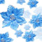 WILLBOND 24 Stück 3 Größen Glitzer Weihnachtsblumen Künstliche Weihnachtsstern Blumen Weihnachtsbaum Blumenschmuck Ornamente für Weihnachtsbaum Neujahr Hochzeit (3,2/4/6 Zoll, Blau)