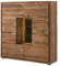 MASSIVMOEBEL24.DE Bark Highboard Massivholz by WOLFMÖBEL, mit LED-Beleuchtung, echte Baumrinde der Akazie, 4 Türen, rustikales Akazienholz, Wohnzimmer Schrank Naturholz lackiert