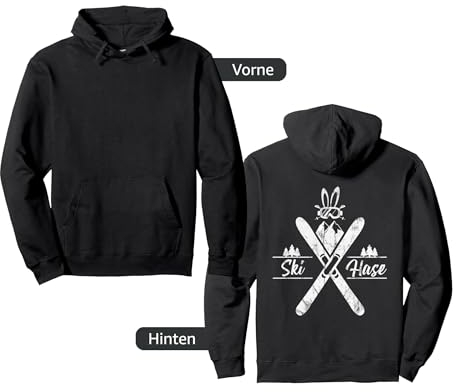 Ski Hase Snowboard Skifahrer Outfit. Pullover Hoodie