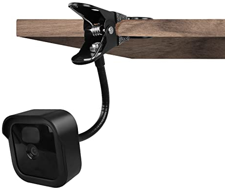 Holaca Metal Clip Stand Brand New Blink On/Off Camera/Blink XT/XT2 Camera, Flashing Mini Camera Weatherproof, No Drilling, No Holes, No Damage to Your Furniture and Wall Black