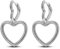 NARMO Doppel Herz Ohrringe für Frauen 925 Sterling Silber Dangle Drop Hoop Ohrringe