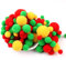 Duories 135 Bunte Pompons zum Basteln,10-30mm Mini Pompons Bälle Kleine Bommeln Kugeln,Flauschigen Bunte Pom Pom Deko Pompom Plüschbälle Bastel Zubehör für Nähen Deko DIY Handwerk,Rot Grün Gold