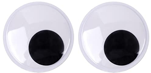 AYNKH 2PCS 18cm Giant Googly Eyes, Self Adhesive Big Wiggle Eye for Refrigerator Door Tree Car Classroom Party Decoration DIY Craft Projects