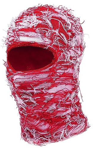 CLAPE Distressed Balaclava Ski Mask Winddichte Sturmhaube Vollgesichts Gesichtsmaske Knitted Warm Full Face Mask