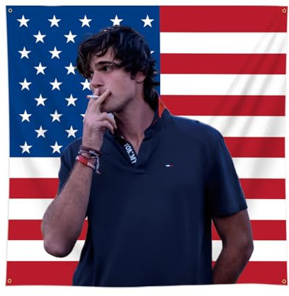 Valedra Jacob Tapisserie, Elordi, amerikanische Flagge, Kunstposter, Album für Wandkunstdruck, Raumdekoration, 91 x 91 cm, Geschenkbanner