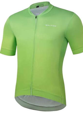WOLFIRE WF - Rennrad Trikot Herren Kurzarm mit Grip an Ärmeln und Taille – Fahrradtrikot aus Polyester - Hochwertige Fahrradbekleidung Herren - Radtrikot Herren