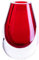 Cloudnola Teadrop Vase à Fleurs en Verre soufflé à la Bouche épais pour la Maison, Mariage, Cadeau et événements Rouge 10,9 x 15,2 cm