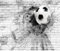 decomonkey - Papier Peint Panoramique Hobby 350x256 cm - Décoration murale moderne – Tapisserie décorative pour chambre salon - Brique football sport texture fond adolescent
