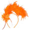 MWOOT Feder Haarschmuck Haarreif, 1920er Fascinator Kopfschmuck für Damen, Orange Feder 20er Jahre Stirnband mit Künstlichen Blumen für Karneval Halloween Cocktail Hochzeit Tee-Party Accessoires
