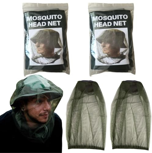 IATAHI Sombrero con Mosquitera,Red para Moscas para la Cara, Mosquitera de Cabeza Cubierta Malla Red de Cabeza Protección Facial Equipo de Pesca al Aire Libre